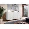 MARMO 3D komoda 150x45x80.5 cm biały matowy/marble biały