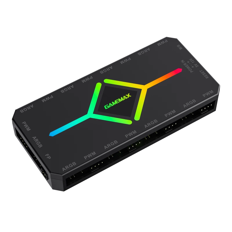 Gamemax | pilotów | V4.0 ARGB PWM HUB BK | Czarny | Gamemax