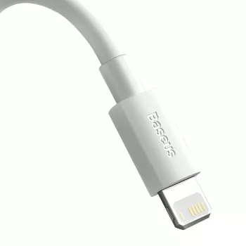 Kabel do telefonów komórkowych Baseus TZCALZJ-02 biały 1,5 m USB A Lightning