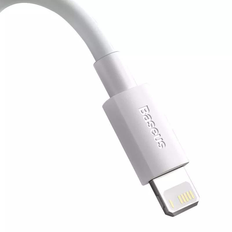 Kabel do telefonów komórkowych Baseus TZCALZJ-02 biały 1,5 m USB A Lightning