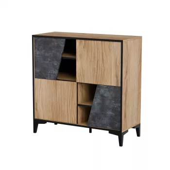 Cama 4D Regał OVO 90x38xH90 dąb/beton