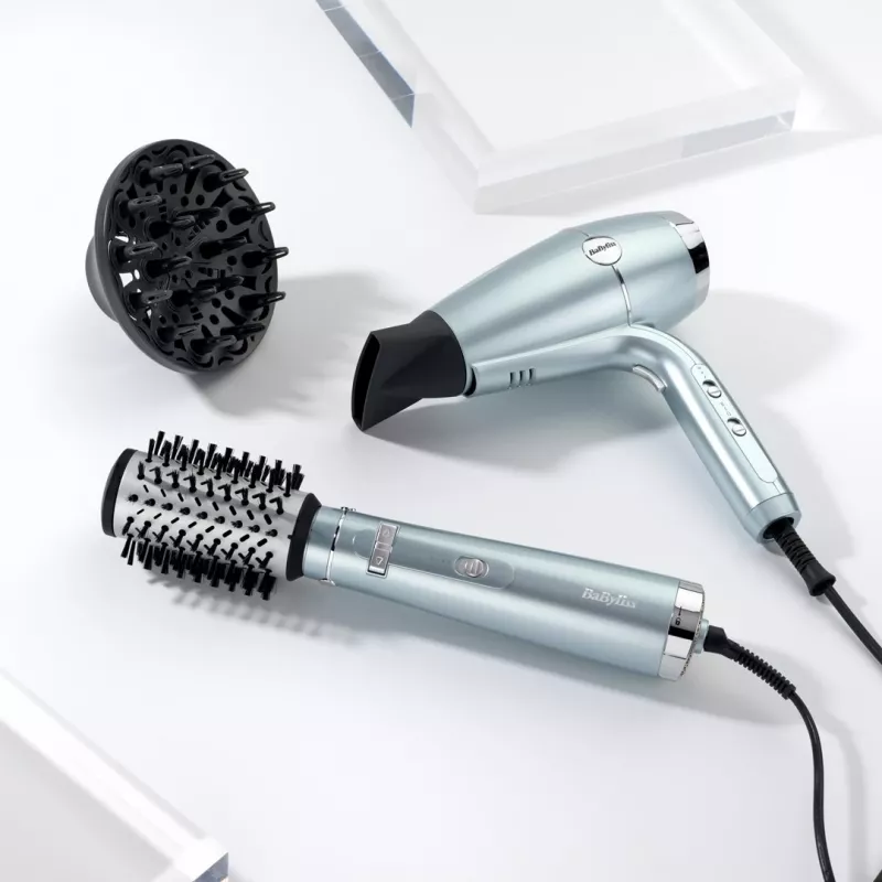 Suszarka do włosów BABYLISS D773DE 2100 W, jonowa, 3 poziomy grzania / 2 prędkości, zimny nawiew, 2 dysze, metaliczny