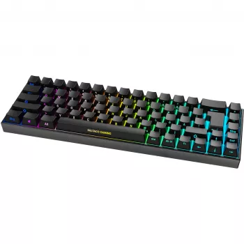 Deltaco GAM-100-DE - 65% - USB + Bluetooth - przełącznik mechaniczny - QWERTZ - RGB-LED - Czarny