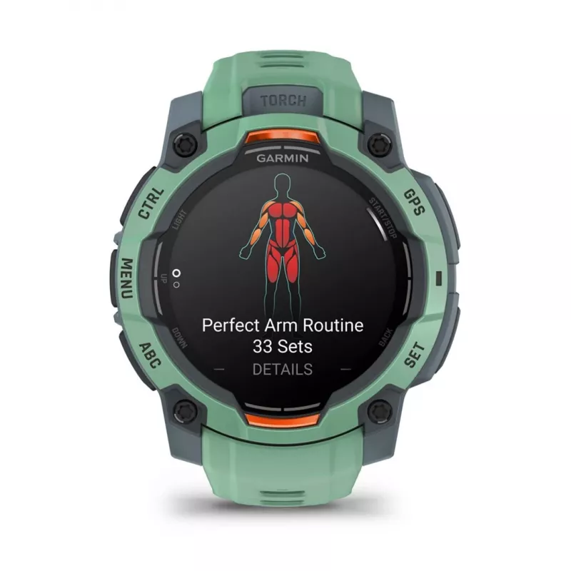 Garmin Instinct 3 AMOLED 3.05 cm (1.2) 45 mm Digitalny 390 x 390 pikseli Ekran dotykowy Zielony GPS (satelitarny)
