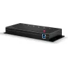 Lindy 7 portowy metalowy hub USB 3.0, USB 3.2 Gen 1 (3.1 Gen 1) Type-A, 5000 Mbit/s, czarny, 0.8 m, 185 mm, 75 mm