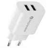 ŁADOWARKA SIECIOWA 2X USB 2,4A 12W BIAŁA