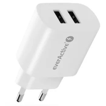 ŁADOWARKA SIECIOWA 2X USB 2,4A 12W BIAŁA