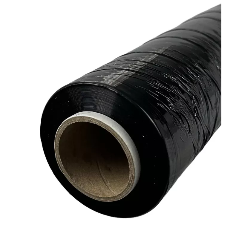 Folia stretch BESTPAK 23 µm czarna, szerokość rolki 1,5 m, rdzeń 1,2 cala, polietylen