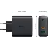 Ładowarka ścienna PA-D3 2xUSB Power Delivery (1xUSB+1xUSB C) 5,4A 60W Dynamic Detect