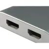 Equip USB Type C na 2 x HDMI Adapter żeński, 3.2 Gen 1 (3.1 Gen 1), USB Type-C, wyjście HDMI, 4096 x 2160 pikseli
