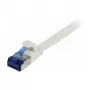 Kabel krosowy Synergy 21 RJ45, CAT6A 500 MHz, 0,15 m, biały, U/FTP, płaski, TPE (Superflex), AWG32, Synergy 21 - Typ kabla U-FTP - Pary przewodów ekranowane folią