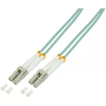 Logilink - patchcord - LC Multi-Mode (M) - LC Multi-Mode (M) - 1 m - światłowód - 50/125 mikrometra - OM3 - bezhalogenowy - akwamaryna (FP3LC01)