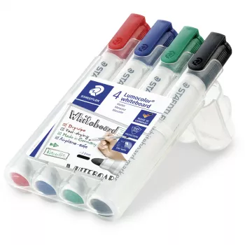Marker Staedtler Lumocolor 351 WP4 Bullet tip Czarny niebieski zielony czerwony