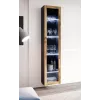 Gablota Cama Meble VIGO 180 wisząca witryna szklana 1800×400×300 mm czarny/dąb wotan