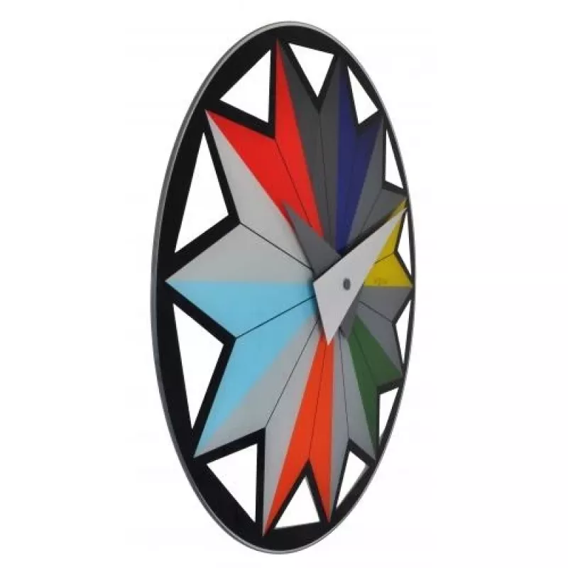 NeXtime klok 8163 Circus, Ø43 cm, ścienny, czarny/wielokolorowy