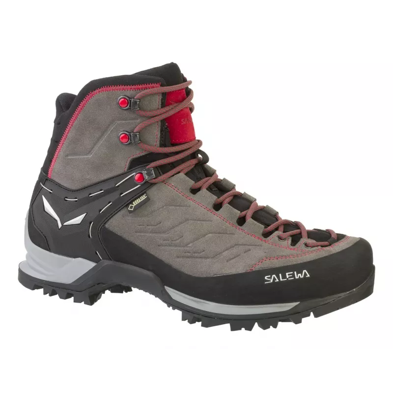 Salewa MTN Trainer Mid GTX męskie, dla dorosłych, węgiel drzewny, szary, czerwony