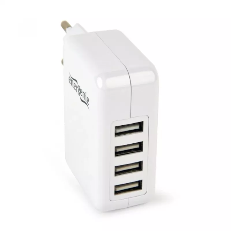 Ładowarka USB uniwersalna biała/4 porty EG-U4AC-02 Gembird