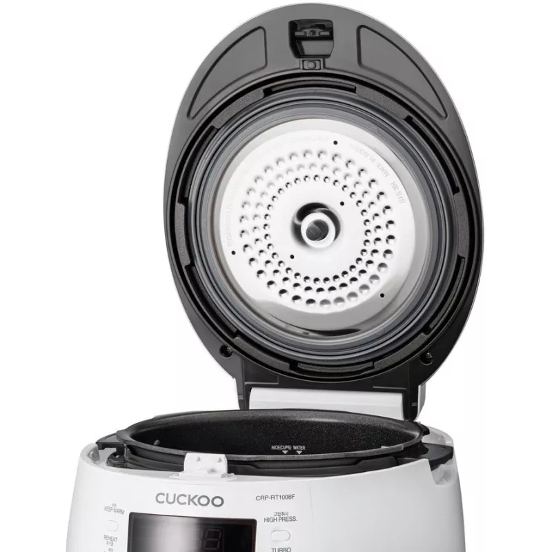 Cuckoo CRP-RT1008F, Biały, 1,8 l, Aluminium, LED, Przyciski, 1,2 m