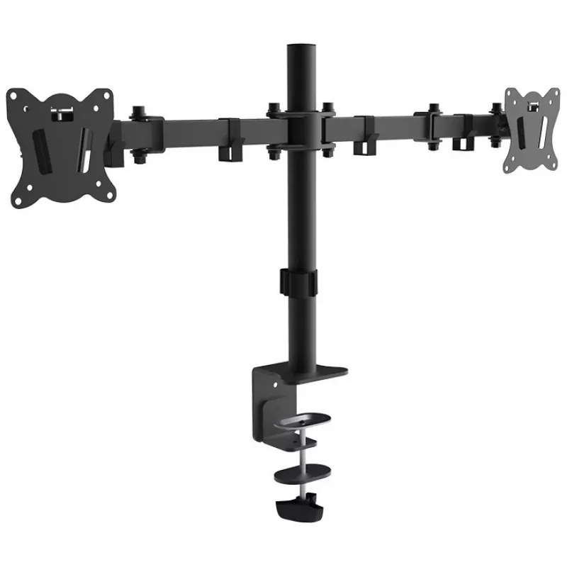 Dual monitor desk mount MONTIS Dual Monitor Mount Everest MT015, 13–27 inch, 2 arms, max 16 kg, VESA 75x75–100x100, Czarny
