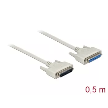 Kabel szeregowy DeLOCK 86907 beżowy 0,5 m D-Sub 25 pin