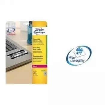 Samoprzylepne etykiety do drukarek AVERY L6013-20 srebrny Heavy Duty Labels