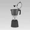 Moka pot Maestro MR-1666-6-Czarny — manualny zaparzacz do kawy na płytę grzewczą, 6 filiżanek, 300 ml, czarne aluminium