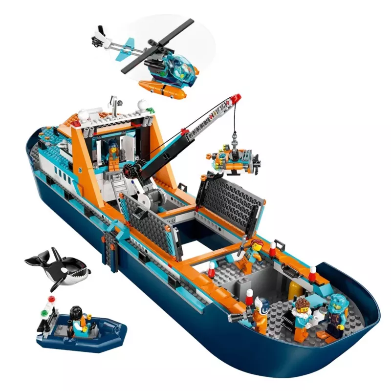 Zabawka konstrukcyjna LEGO City Statek Badawczy Arktyczny 60368 — 815 elementów, 7+ lat, zawiera 4 minifigurki