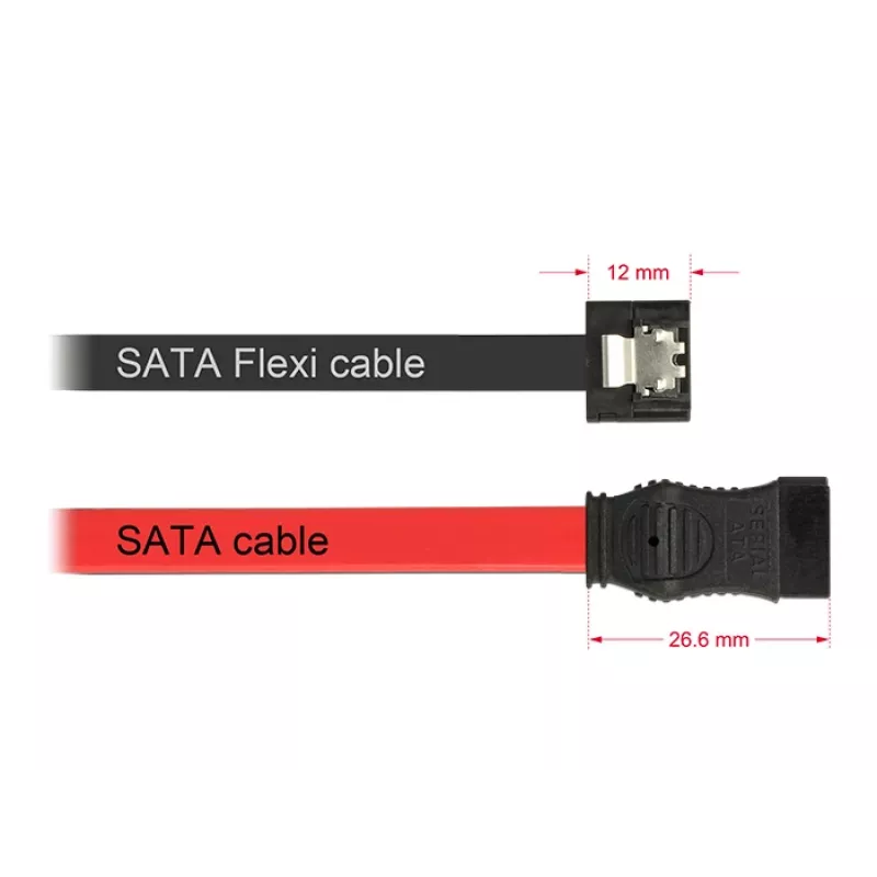 Kabel SATA DeLOCK 0,2 m 2xSATA III czarny