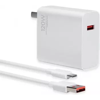 Xiaomi - HyperCharge Oryginalny - Przewód USB-C - 120W - Biały - Szybkie ładowanie Zasilacz podróżny EU (MDY-13-EE)