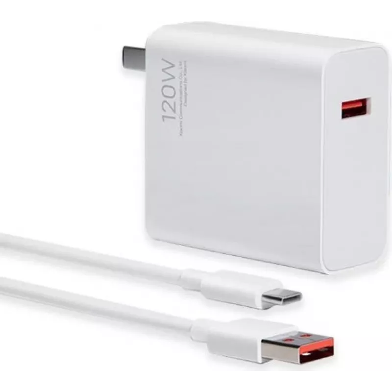 Xiaomi - HyperCharge Oryginalny - Przewód USB-C - 120W - Biały - Szybkie ładowanie Zasilacz podróżny EU (MDY-13-EE)