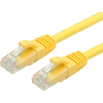 Kabel krosowy VALUE - RJ-45 (M) do RJ-45 (M) - 1,5 m - UTP - CAT 6a - Wtryskiwany - Żółty, RAL 1004 (21.99.1482)