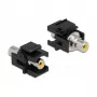 Moduł Keystone DeLOCK 86740 Płaski Czarny RCA