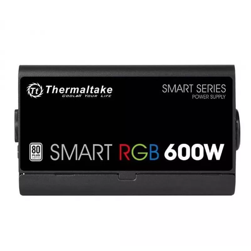 Thermaltake SMART RGB PS-SPR-0600NHSAWE-1 - Zasilacz (wewnętrzny) - ATX12V 2.3 - 80 PLUS - AC 230 V - 600 W - aktywny PFC - Czarny