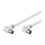 Wentronic Goobay Antena Kabel połączeniowy kątowy, biały, 1,5 m - IEC/Coax Wtyk 90° IEC/Koax-Gniazdo 90° (11520)