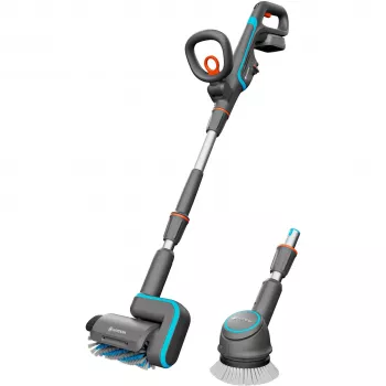 akumulatorowy wielofunkcyjny środek czyszczący AquaBrush Universal 18V P4A, czyścik do twardych podłóg Szary/turkusowy, akumulator Li-Ion 2,5Ah P4A, POWER FOR ALL ALLIANCE