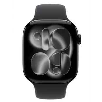 Zegarek Series 11 GPS 46mm Jet Black Aluminium Case z czarnym paskiem Sport Band – S/M