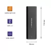 Obudowa | kieszeñ do dysków M.2 SATA SSD | NGFF | USB typ C