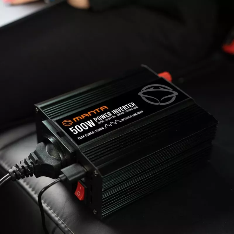 Przetwornica napięcia MANTA MPI500M 500W ciągłej / 1000W szczytowej DC na AC