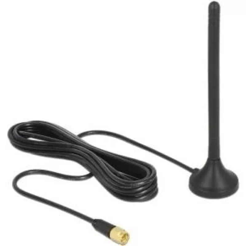 DeLOCK - antena do telefonu komórkowego - Wewnętrzna/zewnętrzna - DECT, UMTS, GSM, LTE, ZigBee, Z-Wave, LoRa 868 MHz / 915 MHz (12419)