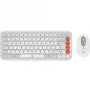 Mysz Logitech POP Icon Combo Bluetooth QWERTZ Szwajcarski Pomarańczowo-Biały