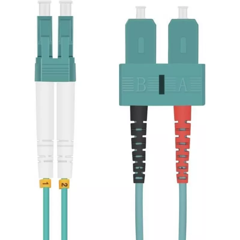 Światłowodowy kabel krosowy helos 50/125µm OM3 LC na SC 0,5 m