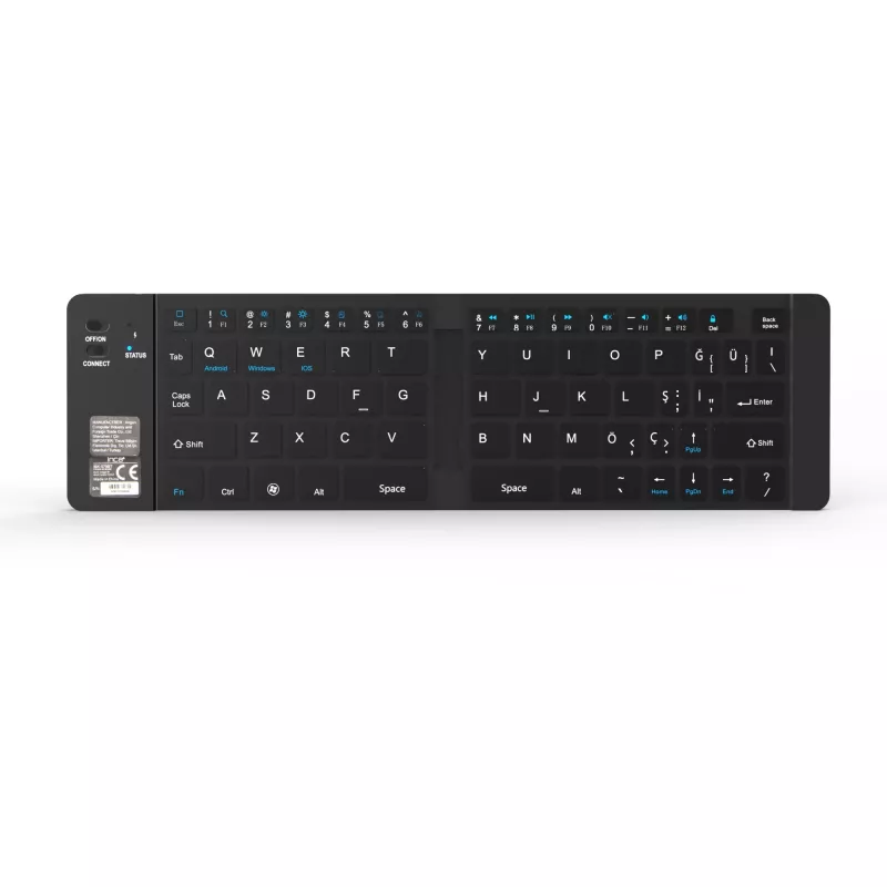 Klawiatura bezprzewodowa Inca IBK-579BT Bluetooth 66 klawiszy Metaliczne srebro