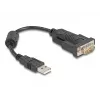 DeLOCK 61549 Kabel szeregowy Czarny 0,25 m USB Typ-A RS-232