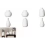 Vase ritzenhoff & breker SANREMO 300 mm biały kamionka z żebrowaną strukturą dekoracyjną