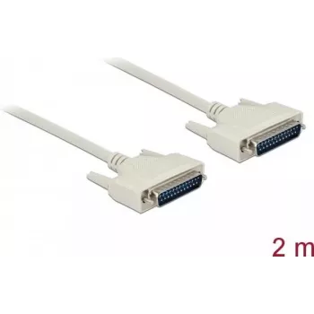 Kabel szeregowy DELOCK 84231, D-Sub 25 pinów na D-Sub 25 pinów, beżowy, 2 m