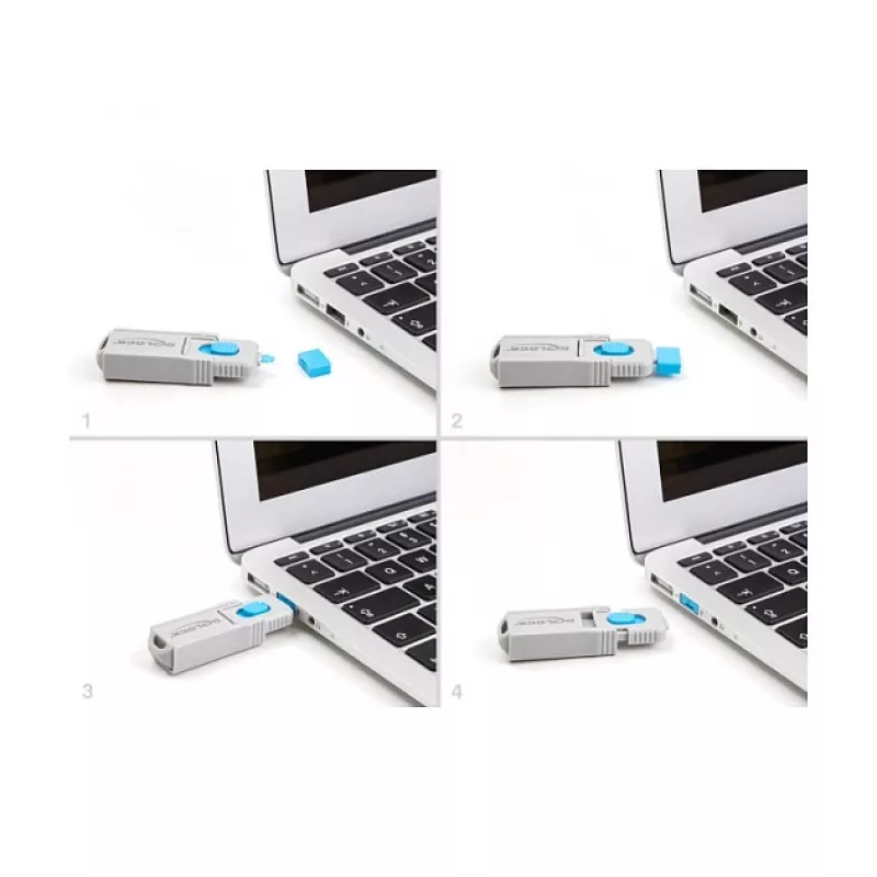 Blokada portu USB typu A DeLOCK 20947 10 portów niebieska