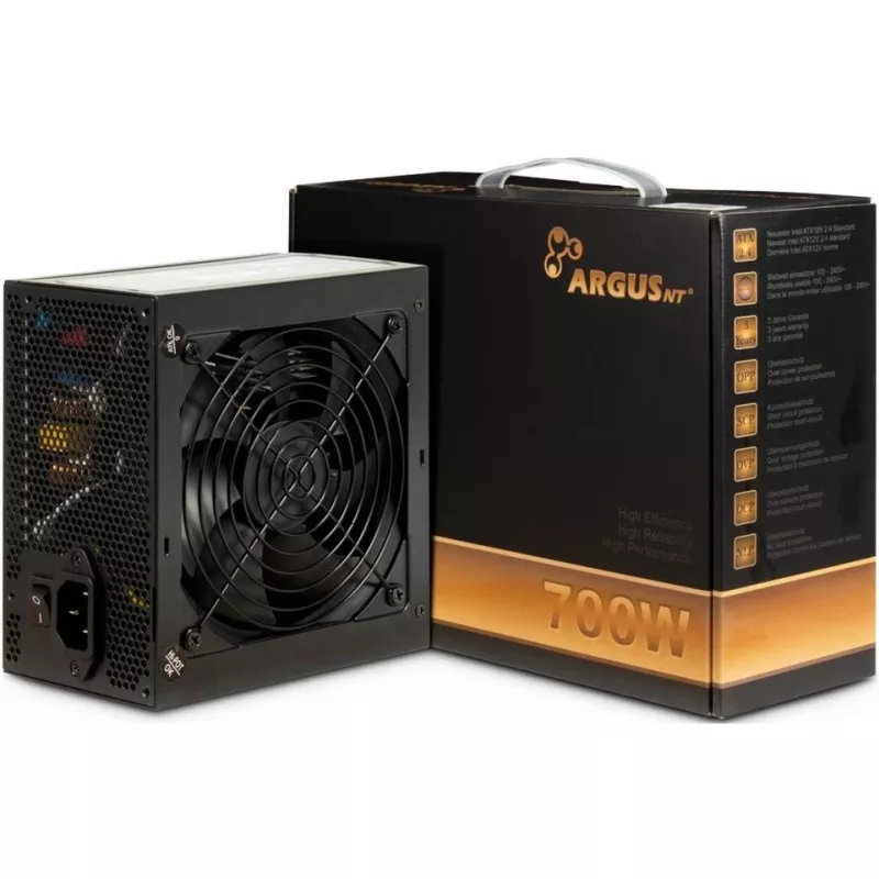INTER-TECH ArgusNT BPS-700 Zasilacz 120mm wentylator Aktywny PFC 6xSATA 4x PCI-E 6+2 2x 4+4pin 80+ Bronze 230V EU (88882179)