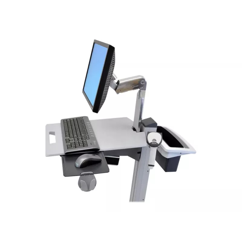 Ergotron Neo-Flex Basket and Handle Kit - Zestaw montażowy (uchwyt, kosz) - dwustopniowy szary - do montażu na wózku - dla P/N: 24-205-214, 24-206-214 (97-545)