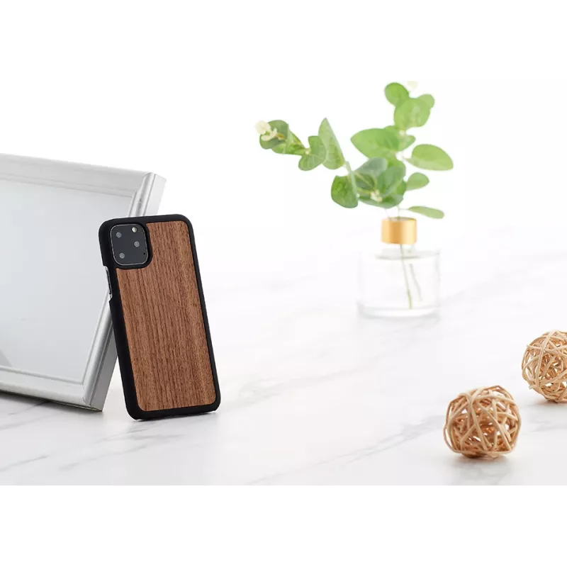 Etui na smartfona man and wood do iPhone 11 Pro — czarny orzech