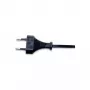 Manhattan Mains Power Cord/Cable, Euro 2-pin (CEE 7/16 Euro 8) plug to C7 Female (figure of eight), 1.8m, 2.5A, Czarny, Lead, Lifetime Warranty